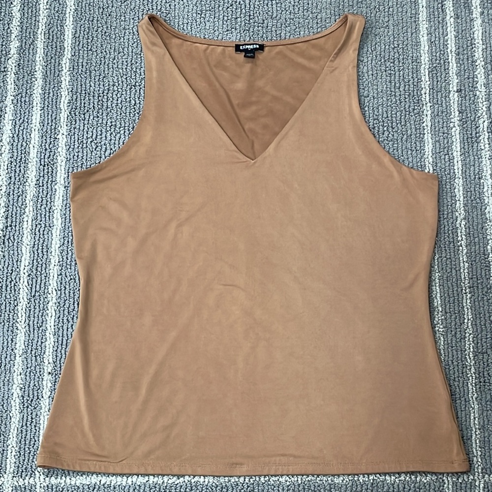 Express Tan Fitted Tank Top- Size XL